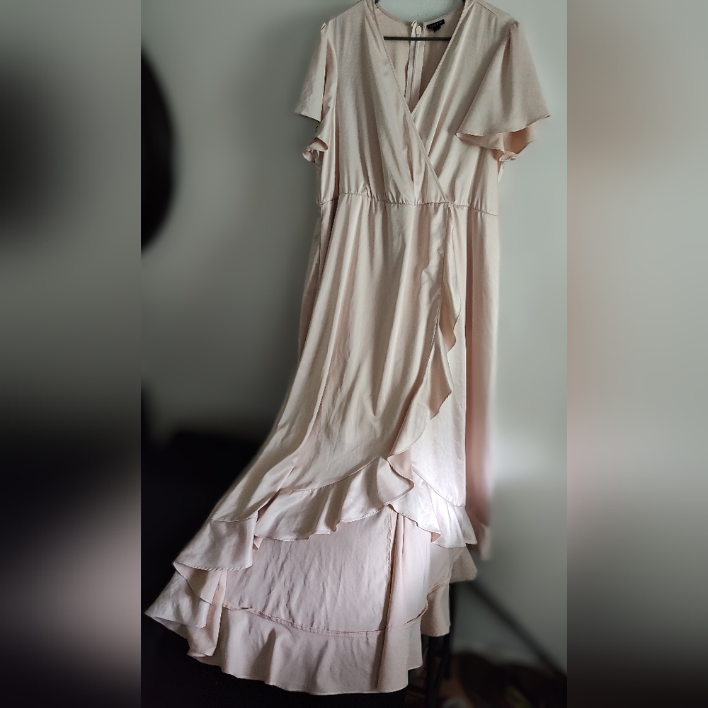 Torrid Satin Maxi Hi-low Dress